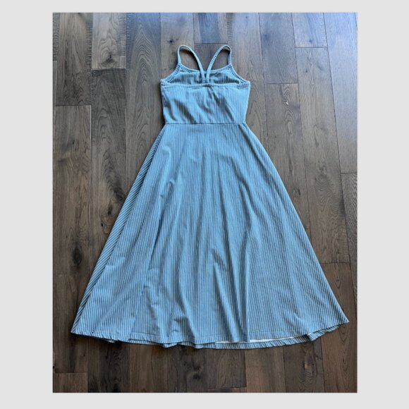 Pact Organic Cotton Bondi Stripe Midi Dress Blue White Size XS - Picture 4 of 7